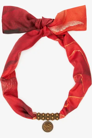 Roberto Cavalli Collar De Seda Con Monograma Mirror Snake