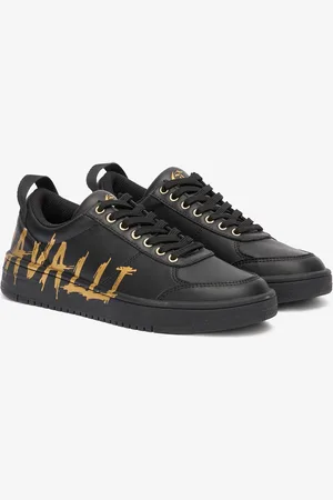 Roberto Cavalli Zapatillas Con Logotipo Grafiti Dorado
