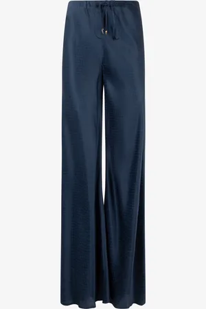 Roberto Cavalli Pantalón Fluido De Seda Con Estampado