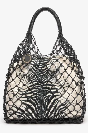 Roberto Cavalli Bolso Con Malla Y Estampado Mini Zebra