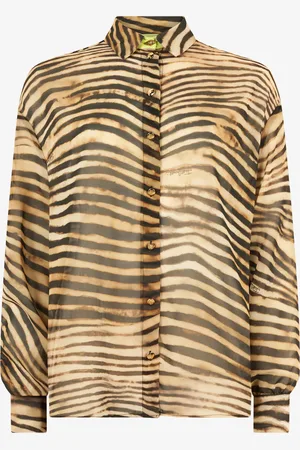 Roberto Cavalli Camisa Con Estampado Tiger Skin