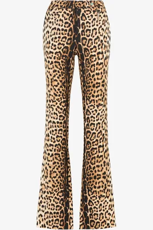 Roberto Cavalli Pantalón acampanado con estampado Leopard