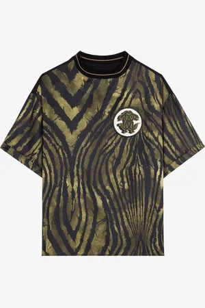 Roberto Cavalli Camiseta de seda con estampado Freedom
