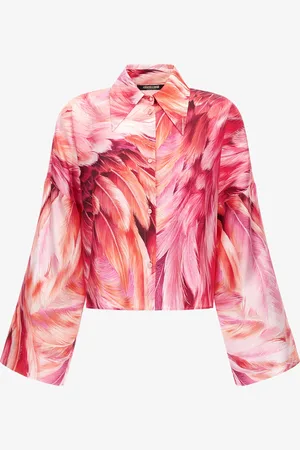 Roberto Cavalli Plumage print shirt