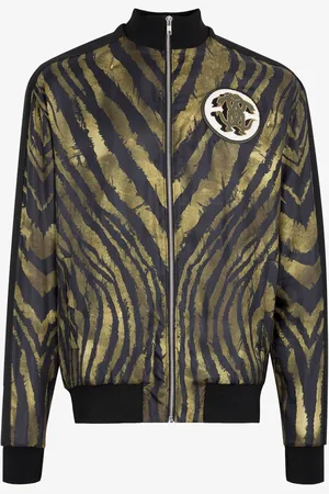 Roberto Cavalli Chaqueta Mirror Snake con estampado Zebra