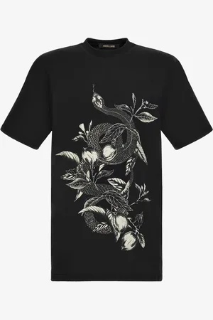 Roberto Cavalli Lemon and Snake print t-shirt