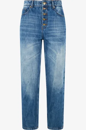 Roberto Cavalli Vaqueros «cropped» Con Logotipo En La Parte Trasera