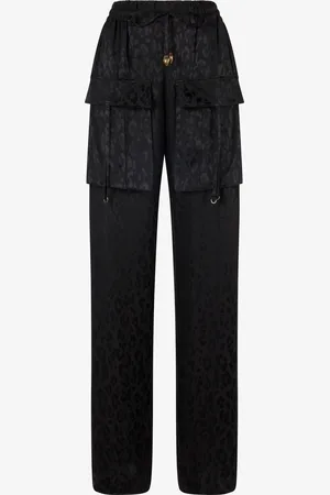 Roberto Cavalli Pantalón Estampado Jaguar Skin Monocromo