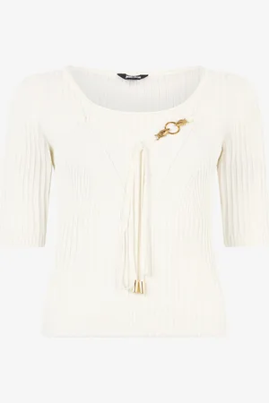 Roberto Cavalli Top Corto Con Manga Tres Cuartos