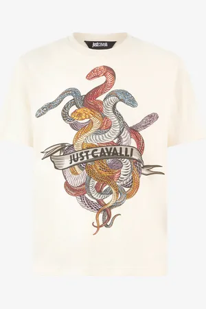 Roberto Cavalli Camiseta Con Serpientes De Colores