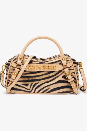 Roberto Cavalli Bolso Bowling Con Estampado Tiger Skin Y Logotipo