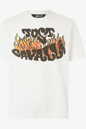Roberto Cavalli Camiseta Estampado Frontal Con Logotipo