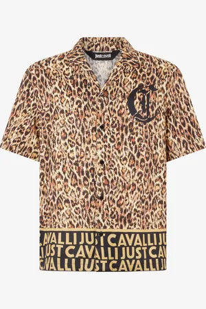Roberto Cavalli Camisa Jaguar Skin Con Monograma JC