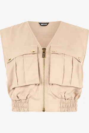 Roberto Cavalli Top Corto Con Bolsillos Utilitarios