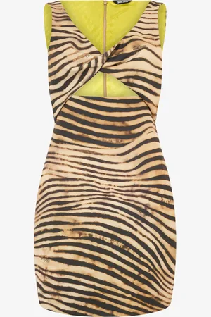 Roberto Cavalli Minivestido Con Estampado Tiger Skin