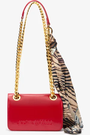 Roberto Cavalli Bolso Con Asas De Cadena Y Fular