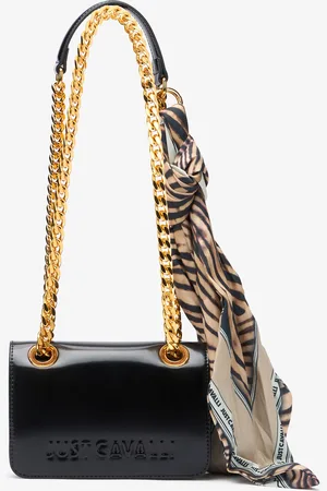 Roberto Cavalli Bolso Con Asas De Cadena Y Fular