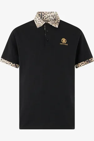 Roberto Cavalli Polo con Detalles de Estampado Jaguar