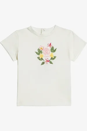 Roberto Cavalli Camiseta Con Bordado Monograma RC Y Flores