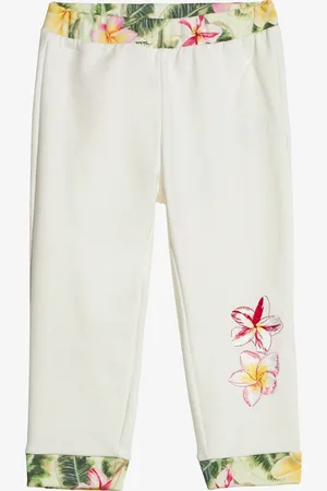 Roberto Cavalli Pantalones Con Flores Y Monograma RC Bordados