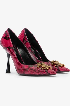 Roberto Cavalli Zapatos De Salón Con Estampado Python Y Monograma Mirror Snake