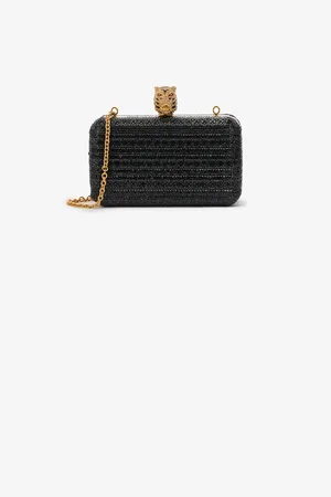 Roberto Cavalli Clutch Con Pedrería Y Tigre