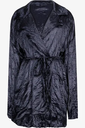 Roberto Cavalli Chaqueta con Efecto Crinkle y Cinturón