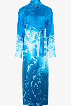Roberto Cavalli Vestido Estampado Stretto di Messina
