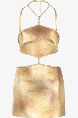 Roberto Cavalli Vestido Corto Cut-Out con Cuerdas