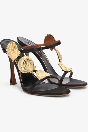 Roberto Cavalli Sandalias Con Conchas Doradas