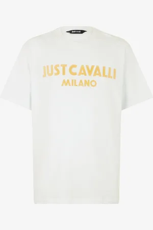 Roberto Cavalli Camiseta Con Logotipo Flocado