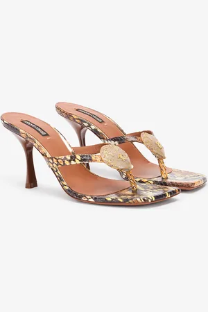 Roberto Cavalli Sandalias Con Estampado Python Y Concha