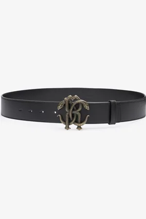Roberto Cavalli Man Logo Leather Belt