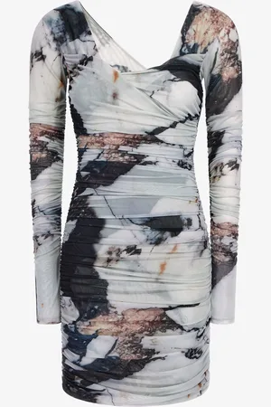 Roberto Cavalli Marble Print Dress