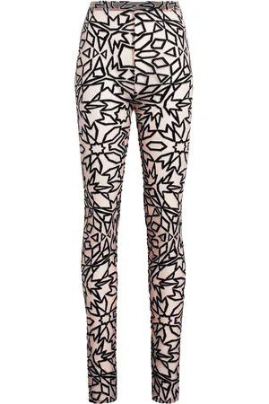 Roberto Cavalli Graphic Tile velvet dévoré leggings