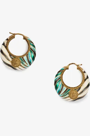 Roberto Cavalli Pendientes de Aro Estampado Ray of Sea