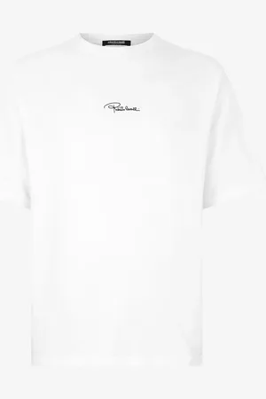 Roberto Cavalli Embroidered Logo Cotton T-Shirt