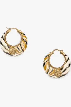 Roberto Cavalli Ray Of Gold Hoop Earrings