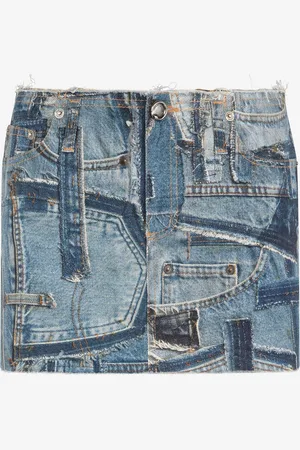 Roberto Cavalli Minifalda vaquera de la Colección Cápsula Patchwork