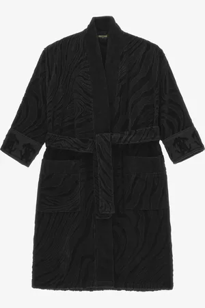 Roberto Cavalli Crystal Snakes terry cotton bathrobe.