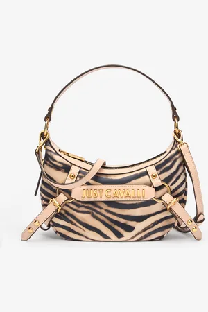 Roberto Cavalli Bolso Hobo Con Estampado Tiger Skin Y Logotipo