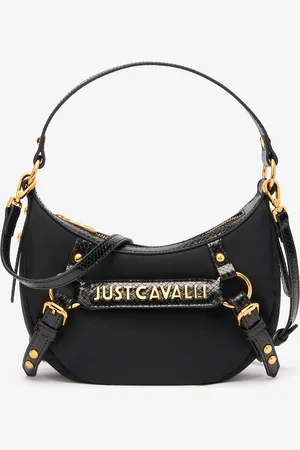 Roberto Cavalli Bolso Hobo Con Correas Y Logotipo