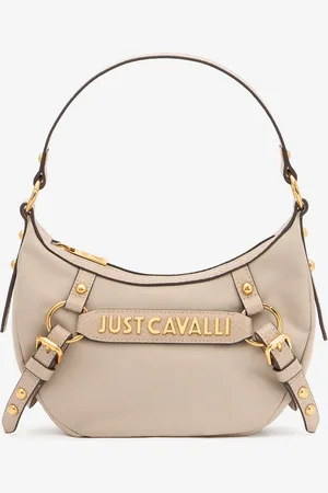 Roberto Cavalli Bolso Hobo Con Correas Y Logotipo