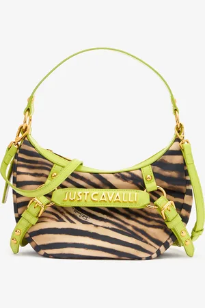 Roberto Cavalli Bolso Hobo Con Estampado Tiger Skin Y Logotipo