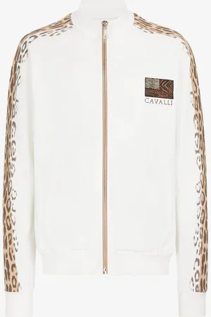 Roberto Cavalli Chaqueta de chándal con parche Animalier Patchwork