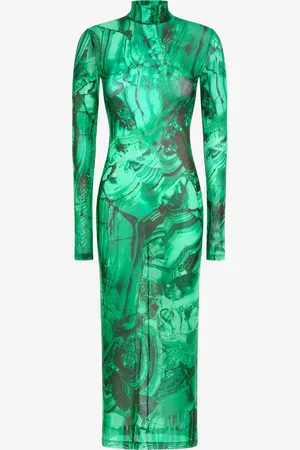 Roberto Cavalli Malachite Print Dress