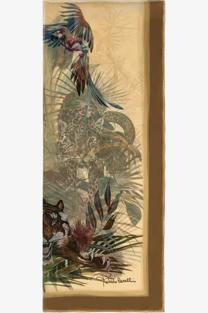 Roberto Cavalli Stole with JUNGLE print