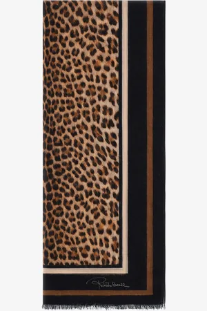 Roberto Cavalli Stole with Giaguaro Heritage print
