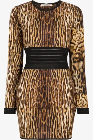 Roberto Cavalli Vestido mini con estampado Ocelot
