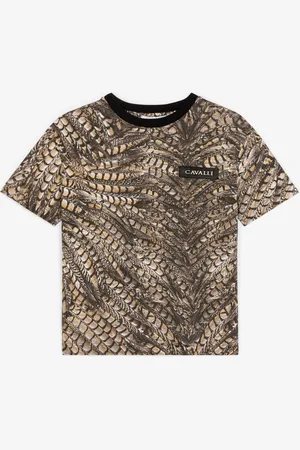 Roberto Cavalli Camiseta de algodón con estampado Falcon